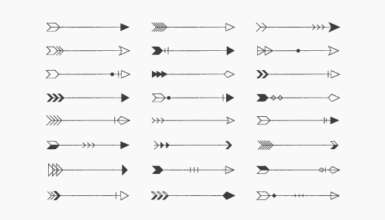各种各样的箭头矢量素材(EPS/PNG)