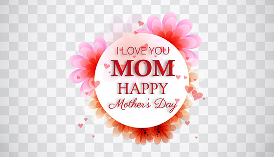 优雅现代的母亲节背景矢量素材(EPS)