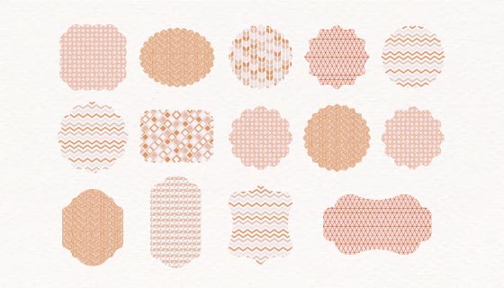 带有图案的标签矢量素材(EPS/PNG)