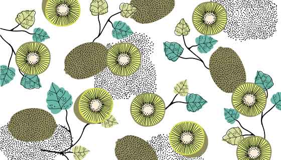 猕猴桃图案背景矢量素材(EPS)