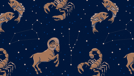 手绘星座图案矢量素材(AI/EPS)