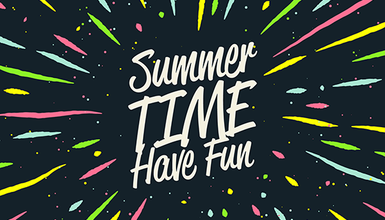 夏天彩色线条背景矢量素材(EPS/AI)