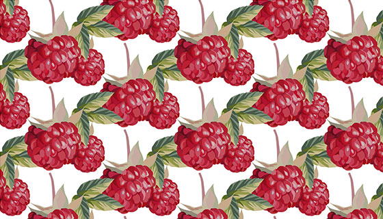 树莓图案背景矢量素材(EPS)