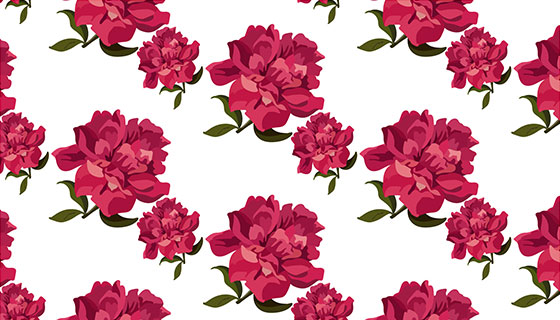 红色玫瑰图案背景矢量素材(EPS)