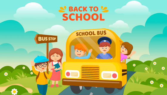 扁平风格欢迎返校矢量素材(AI/EPS)