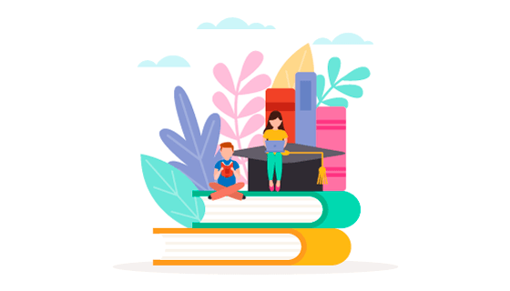 扁平风格大学概念设计矢量素材(AI/EPS/PNG)