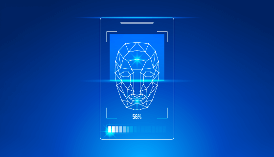 抽象人脸识别矢量素材(AI/EPS)