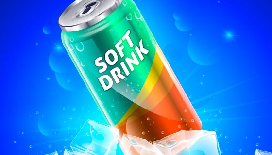 易拉罐饮料设计矢量素材(AI/EPS)