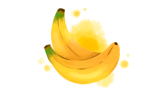 水彩风格香蕉矢量素材(AI/EPS)