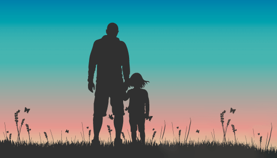 背影设计父亲节背景矢量素材(AI/EPS)