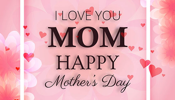 粉红色母亲节设计矢量素材(EPS)