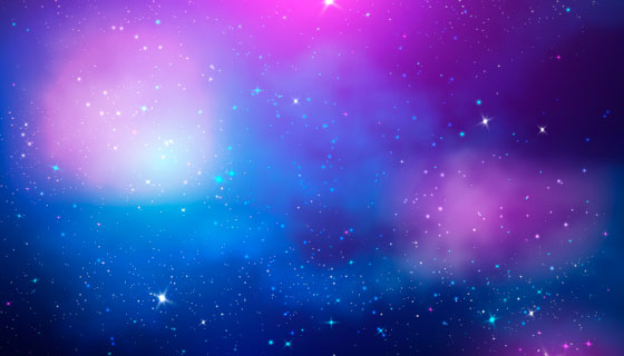 紫色神秘银河背景矢量素材(AI/EPS)