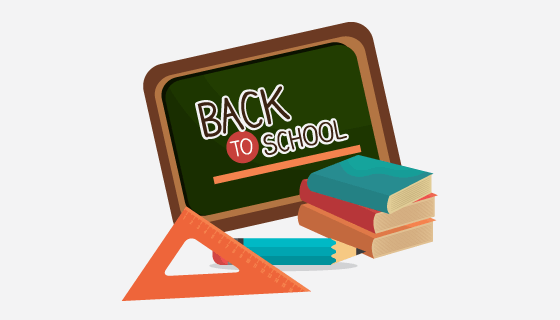 学习工具设计开学季矢量素材(EPS/PNG)
