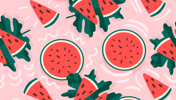 西瓜图案背景矢量素材(AI/EPS)