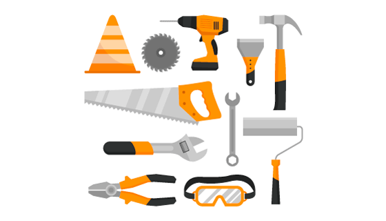 扁平风格施工设备矢量素材(AI/EPS)