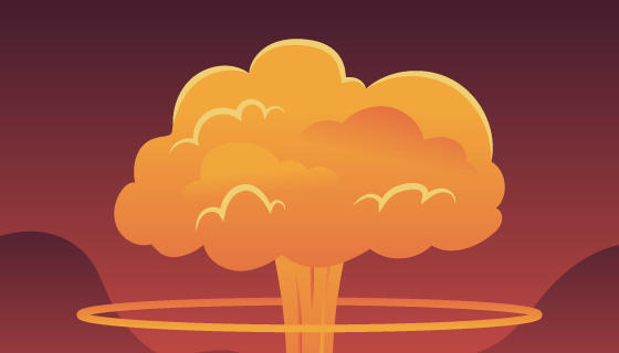 核弹爆炸效果矢量素材(AI/EPS)