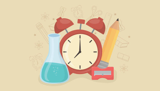 扁平风格学习工具矢量素材(EPS)