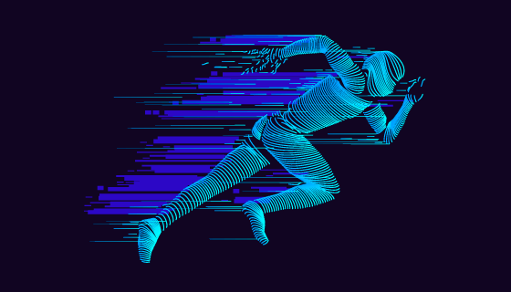 抽象的奔跑者矢量素材(AI/EPS)