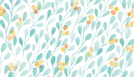 美丽的水彩叶子背景矢量素材(EPS)