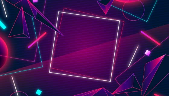 抽象立体几何图案背景矢量素材(AI/EPS)