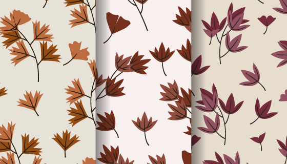 秋天叶子图案背景矢量素材(AI/EPS)