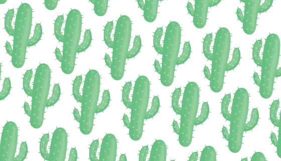 仙人掌图案背景矢量素材(EPS)
