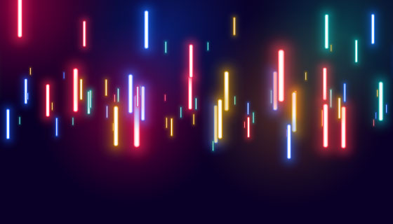 彩色发光霓虹灯背景矢量素材(EPS)