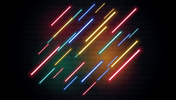 多彩霓虹灯矢量素材(EPS)