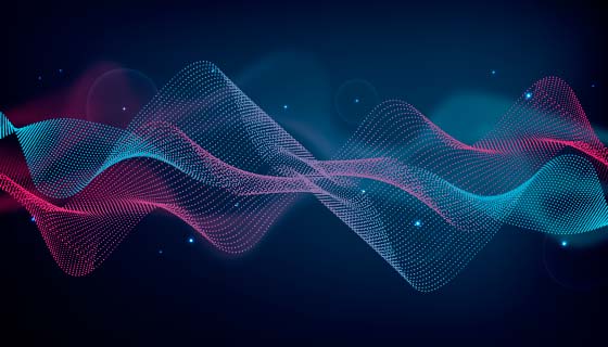 抽象粒子波浪背景矢量素材(AI/EPS)