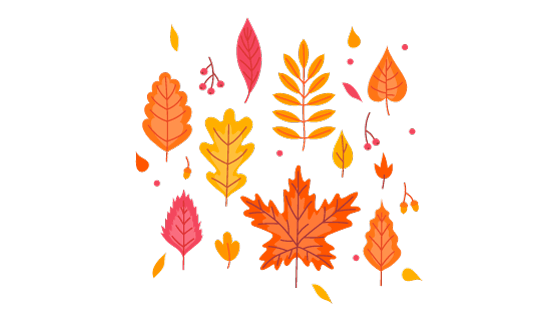 扁平风格秋天叶子矢量素材(AI/EPS/PNG)