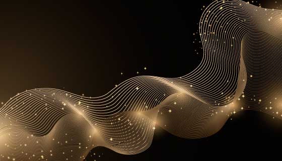 抽象金色波浪背景矢量素材(AI/EPS)