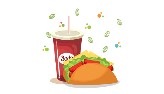 美味可乐汉堡矢量素材(EPS)