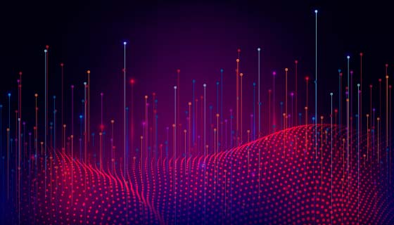 抽象粒子波浪背景矢量素材(AI/EPS)