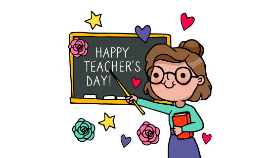 手绘风格教师节矢量素材(AI/EPS/PNG)