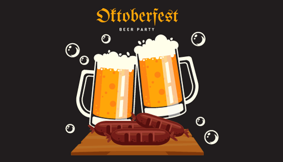 碰杯啤酒设计啤酒节矢量素材(AI/EPS/PNG)