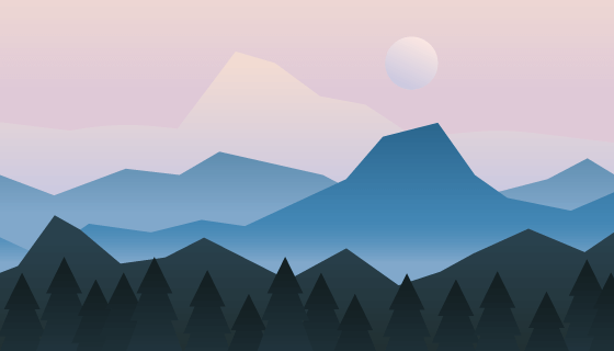 抽象自然景观矢量素材(AI/EPS)