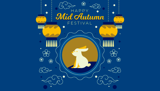 中秋节概念设计矢量素材(AI/EPS)