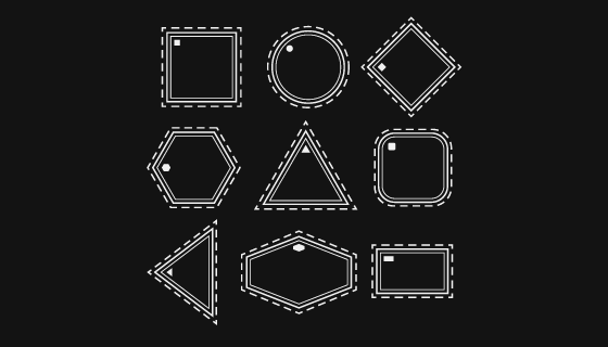 白色几何线条矢量素材(AI/EPS/PNG)