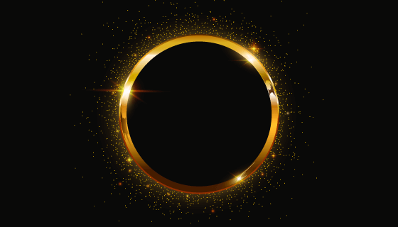 圆形金色边框矢量素材(AI/EPS/PNG)