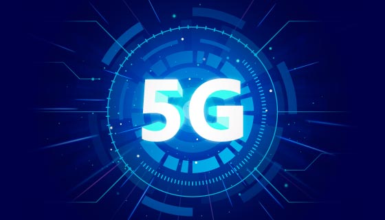 蓝色5G网络概念背景矢量素材(AI/EPS)