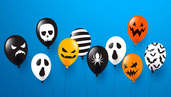 万圣节气球矢量素材(AI/EPS/PNG)