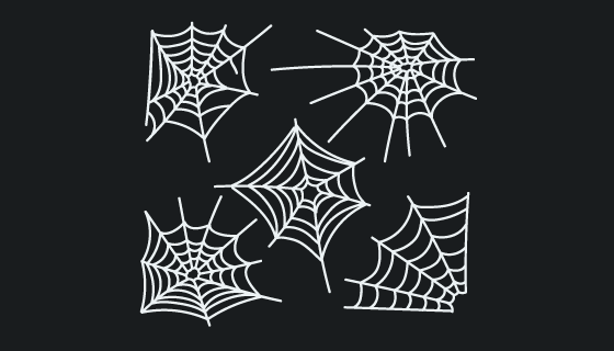 手绘风格蜘蛛网矢量素材(AI/EPS/PNG)