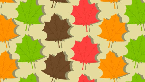 多彩叶子矢量素材(EPS)