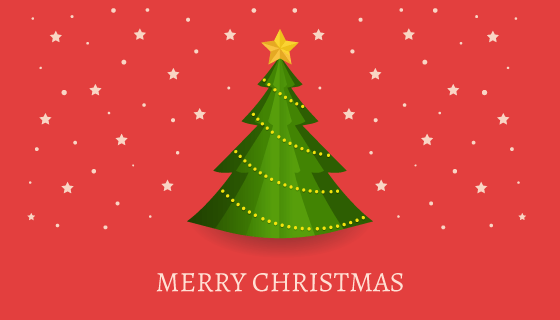 扁平风格圣诞树背景矢量素材(AI/EPS/PNG)