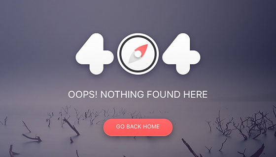简单的404页面矢量素材(Sketch)