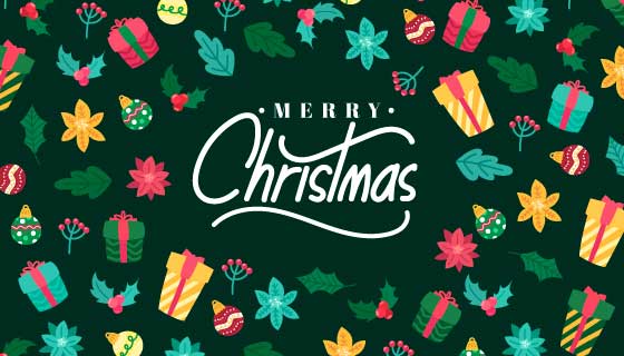 手绘圣诞节背景矢量素材(AI/EPS/PNG)