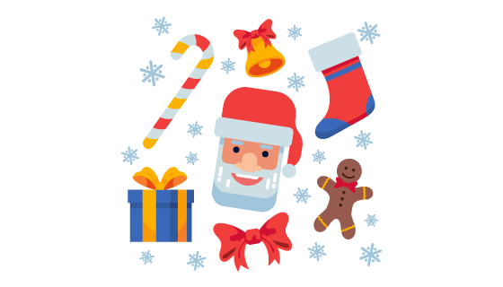 扁平风格圣诞节元素矢量素材(AI/EPS/PNG)