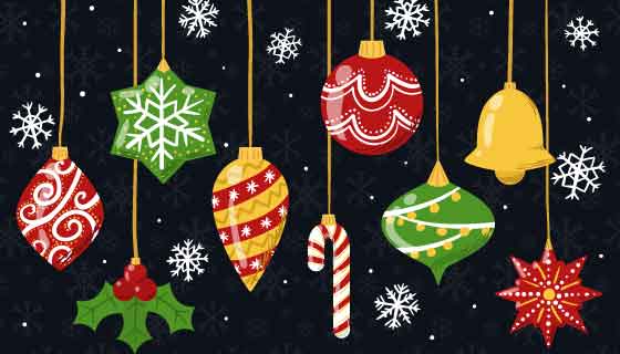 装饰品设计圣诞节背景矢量素材(AI/EPS/PNG)