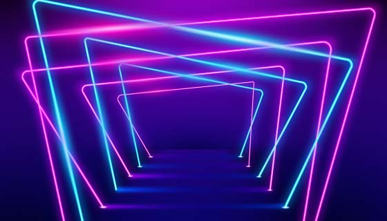 创意霓虹灯背景矢量素材(AI/EPS)