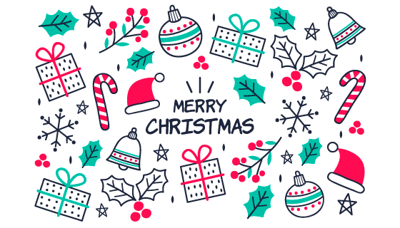 手绘风格圣诞节元素矢量素材(AI/EPS/PNG)
